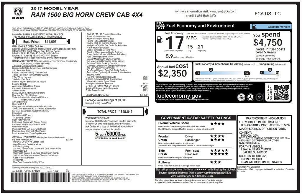 ram ram 1500 pickup 2017 3C6RR7LT4HG574529 image ram ram 1500 pickup 2017 3C6RR7LT4HG574529 image